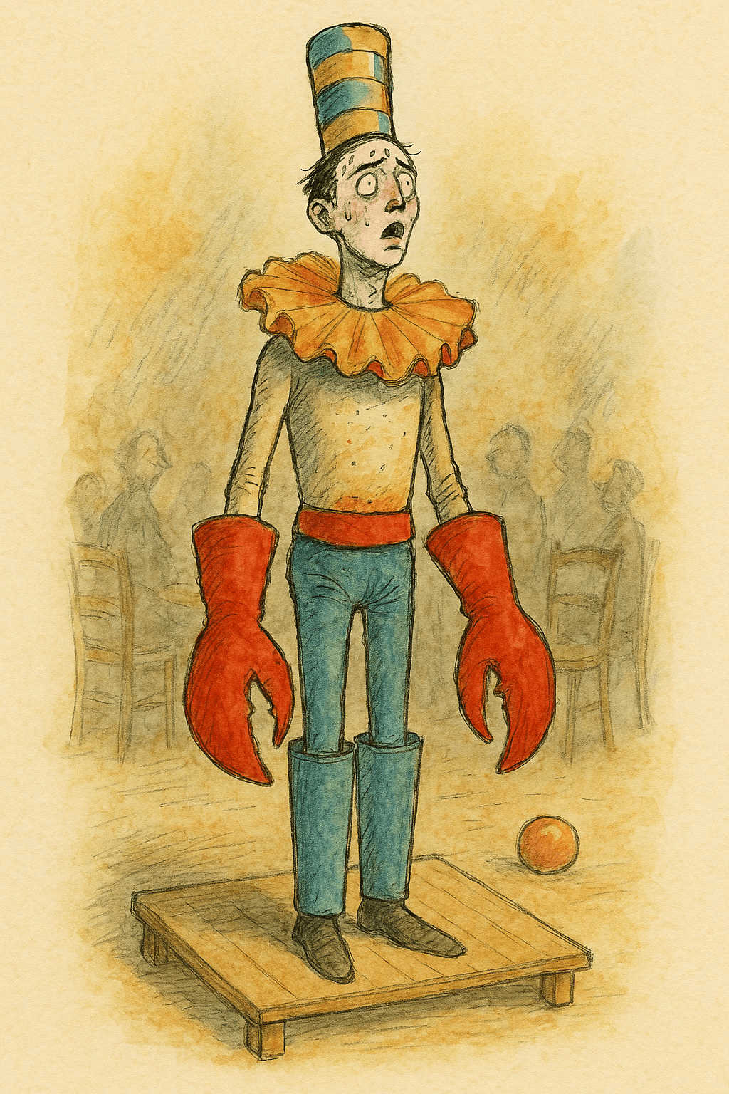 Illustration for Hugo Ball and the Lobster Bishop
