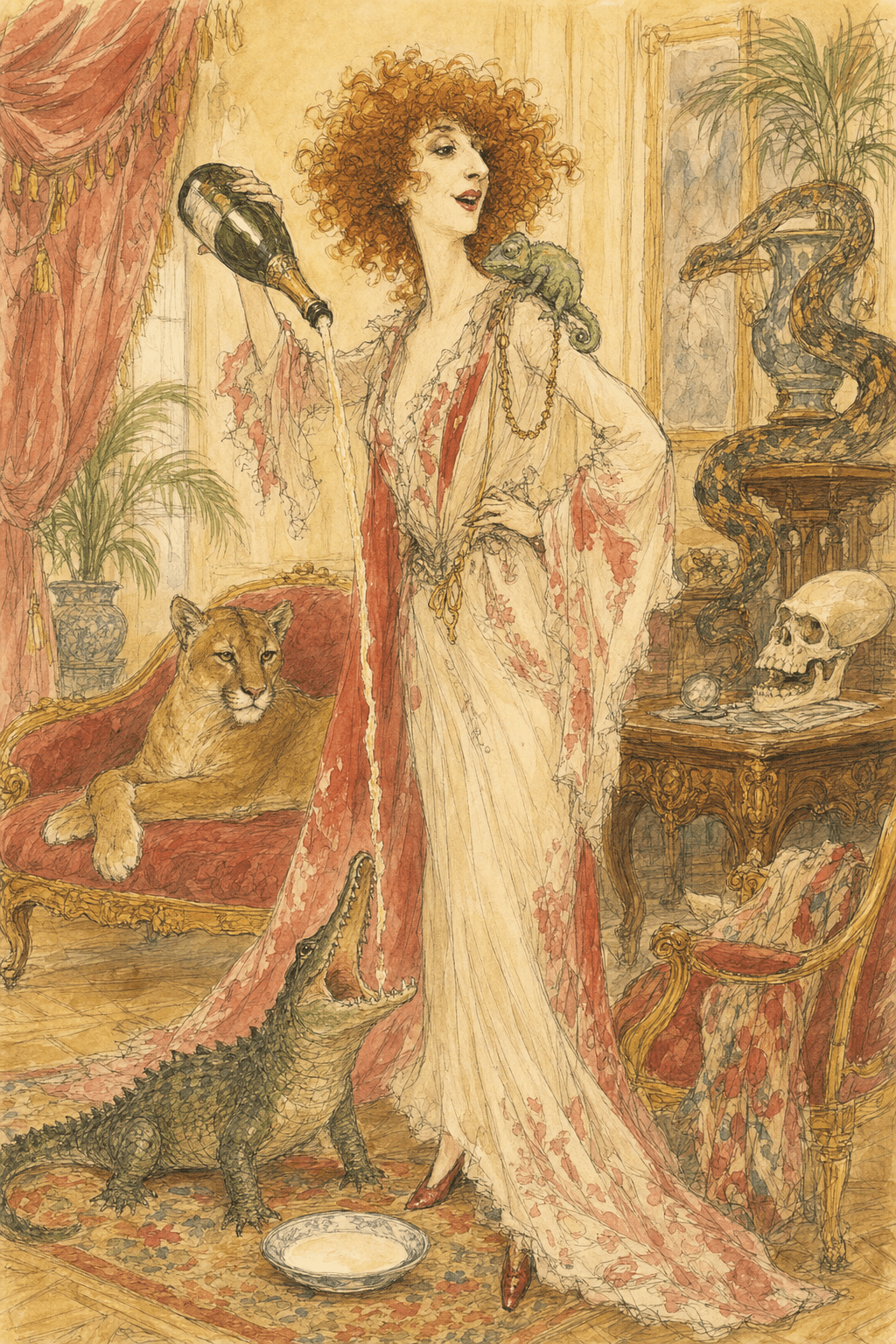 Illustration for The Divine Sarah's Menagerie