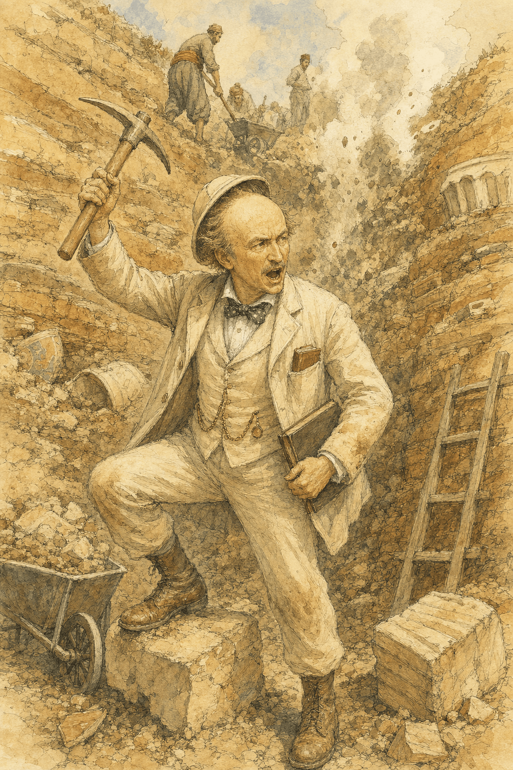 Illustration for The Man Who Found Troy