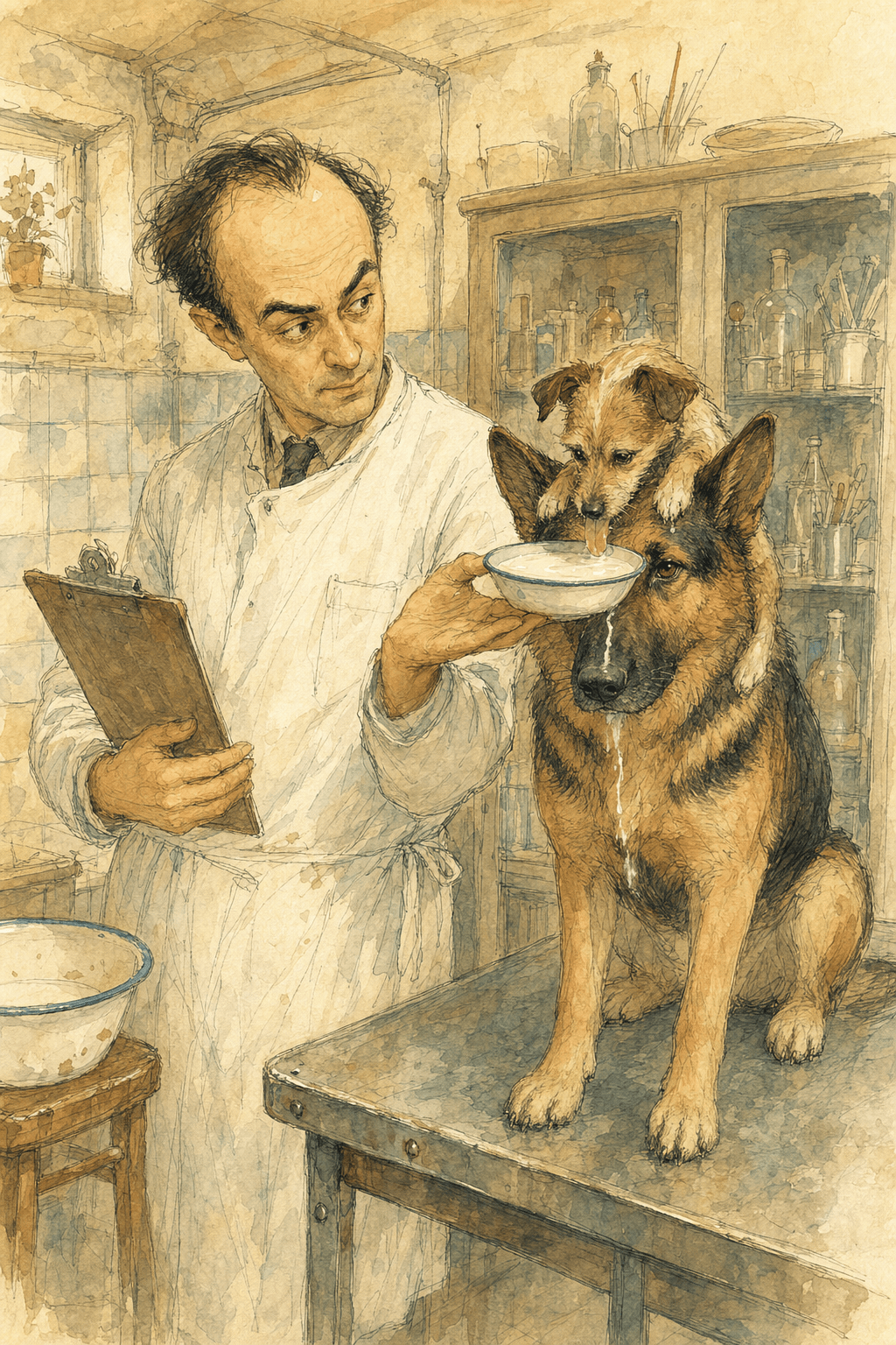 Illustration for The Milk Came Out the Neck