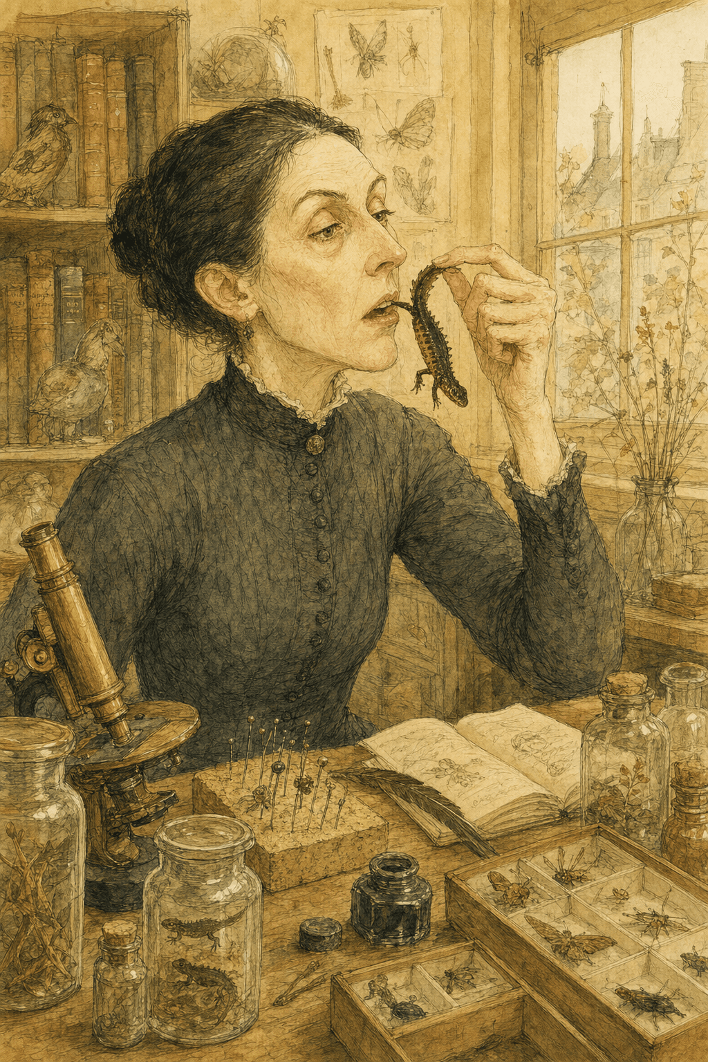 The Newt in Her Mouth
