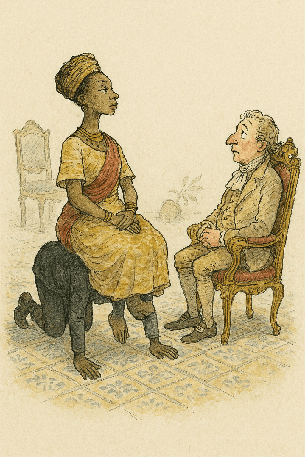 Illustration for The Queen Who Made Her Own Chair