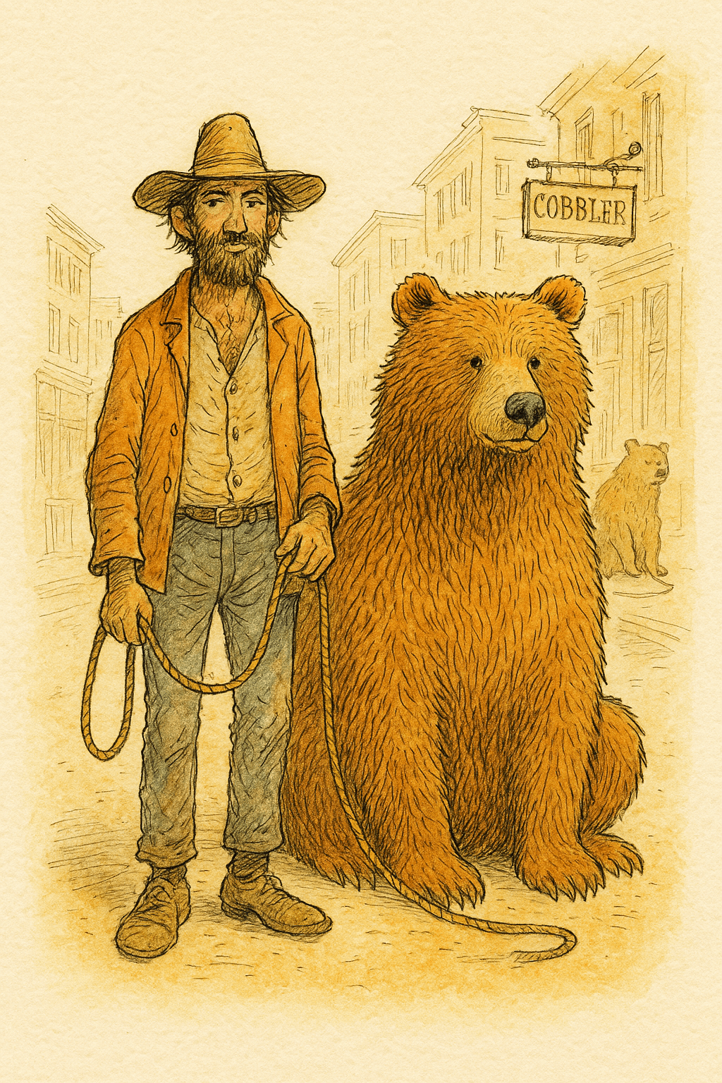 Illustration for The Shoemaker Who Became a Bear