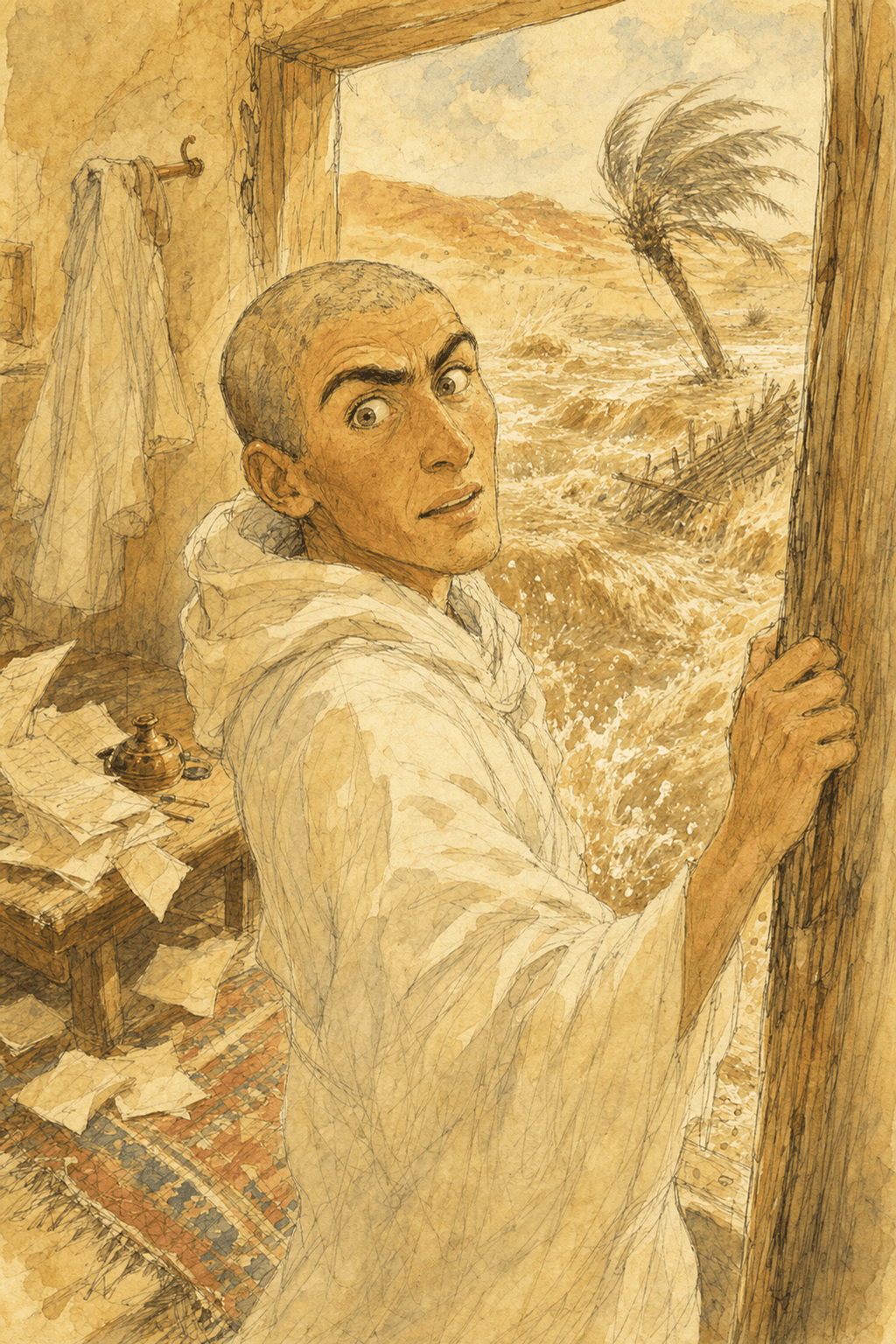 Illustration for The Woman Who Drowned in the Desert