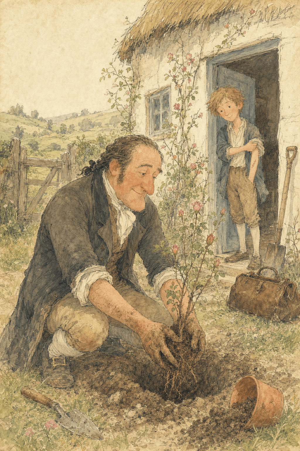 Illustration for The Boy in the Garden