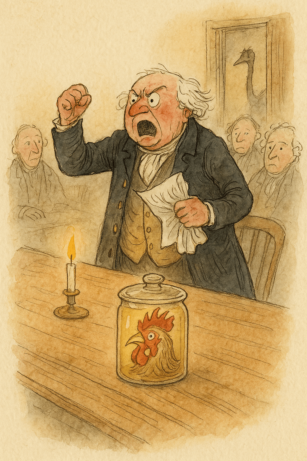 Illustration for The Man Who Died in a Meeting