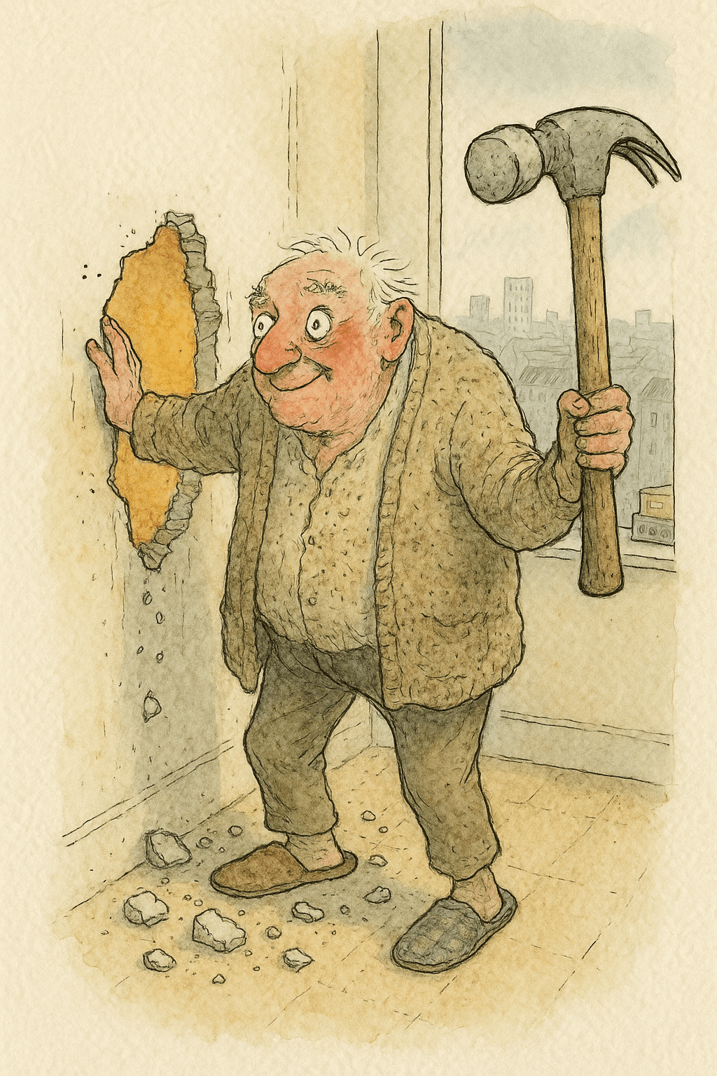 Illustration for The Man Who Found a Taste for Digging