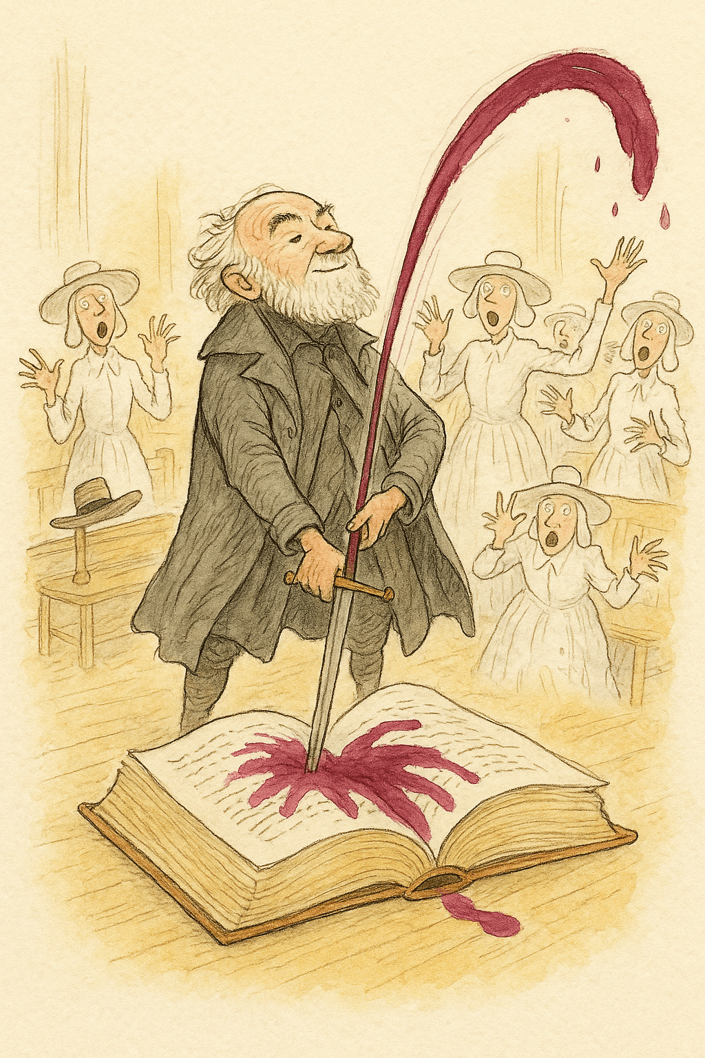 Illustration for The Man Who Stabbed a Bible