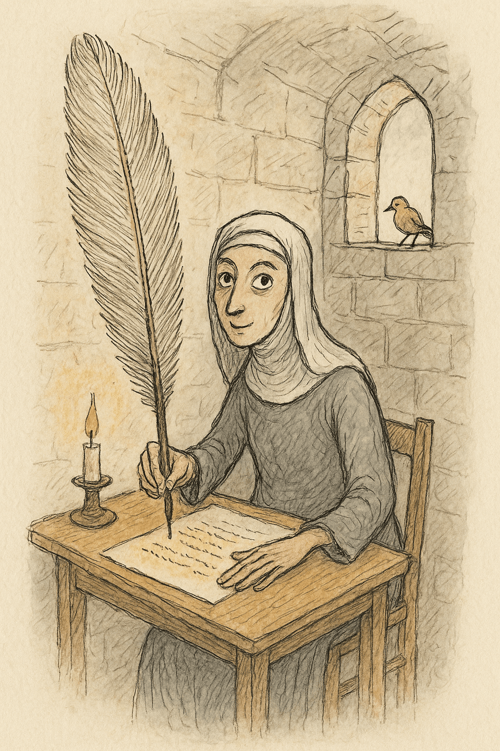 Illustration for The Woman Who Wrote From Inside a Wall